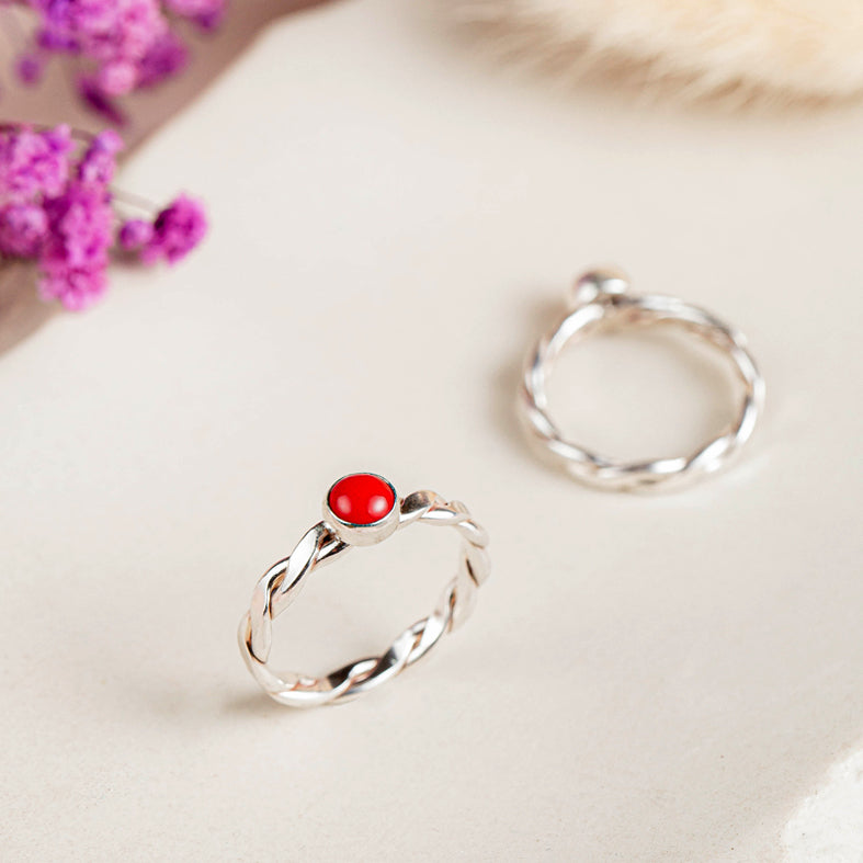 Anillo Kiruna - coral - 9